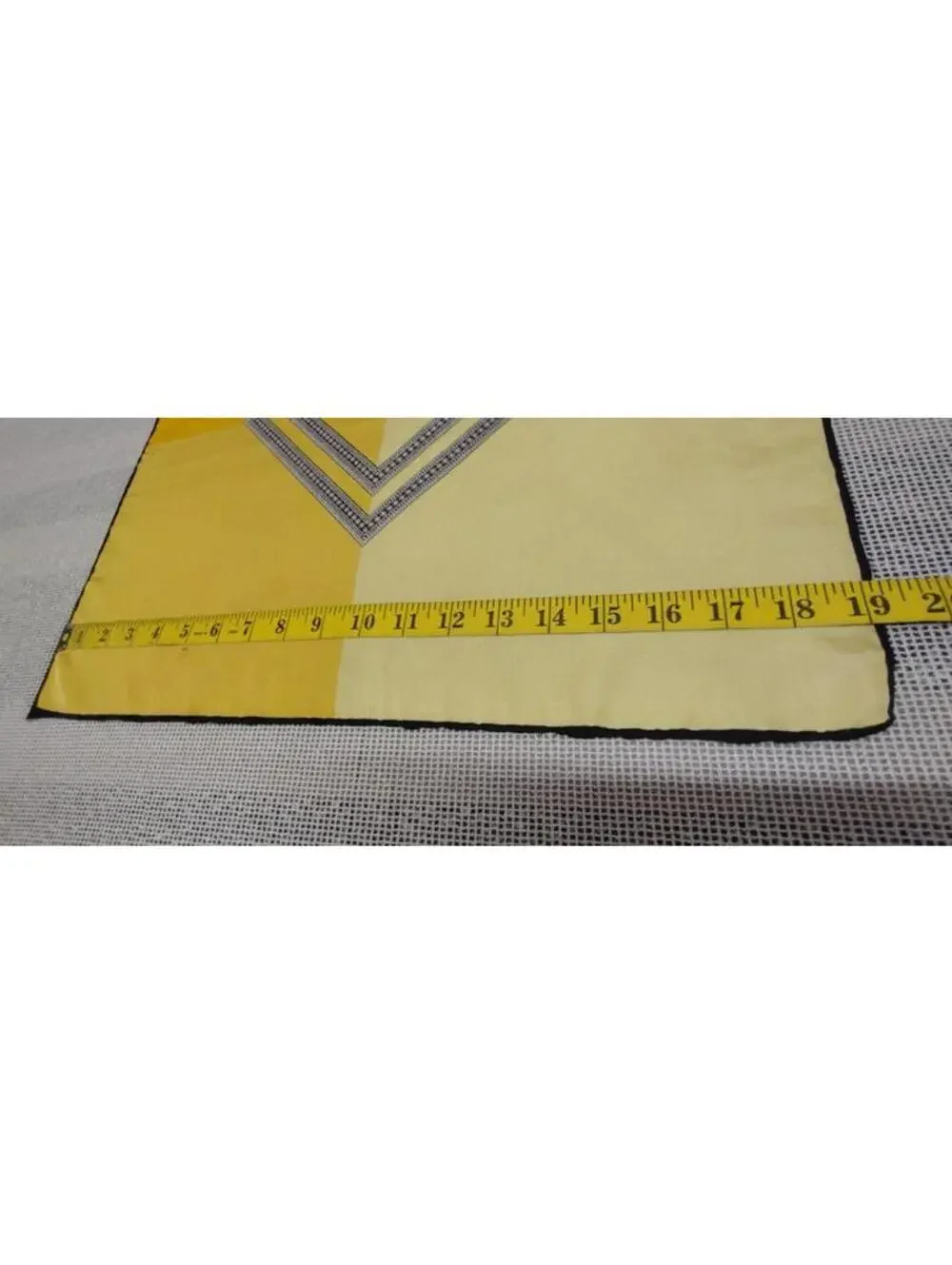1950s Mid Century Men's Silk Scarf Square Diamond Mustard Rockabilly Neck Scarf